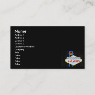 Carte De Visite Affaires de Las Vegas