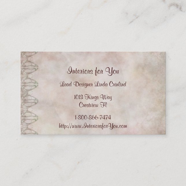 Carte De Visite Affaires de Nouve d'art (Devant)