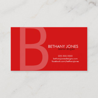 Carte De Visite Affaires initiales de monogramme