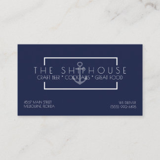 Carte De Visite Affaires nautiques de barre de restaurant de bleu