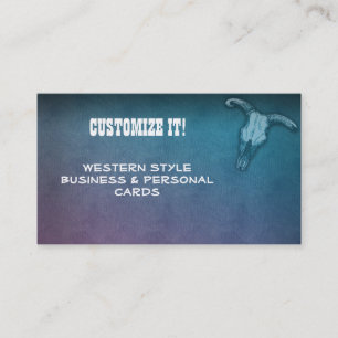 Carte De Visite Affaires occidentales FAITES SUR COMMANDE de style