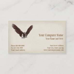 Carte De Visite Affaires patriotiques d'écologiste d'Eagle chauve