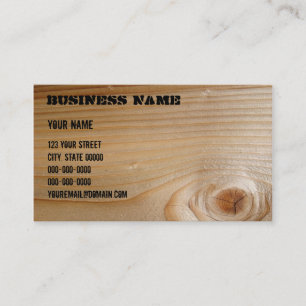 Carte De Visite Affaires sur le bois non fini