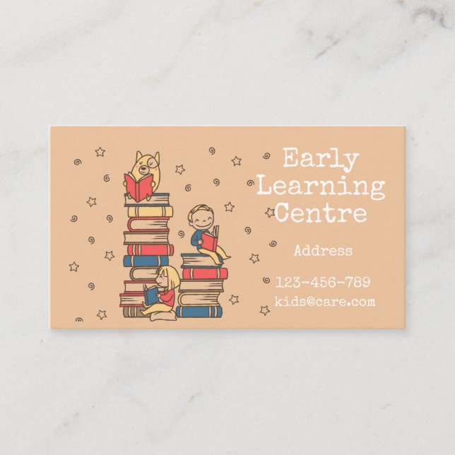 Carte De Visite Affaires tôt d'école maternelle de garde de centre (Devant)