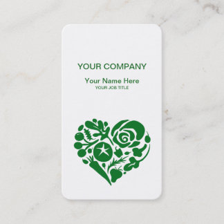 Carte De Visite Affaires végétaliennes de coeur de fruits et