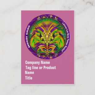 Carte De Visite Affaires Vert de mardi gras. Veuillez regarder les