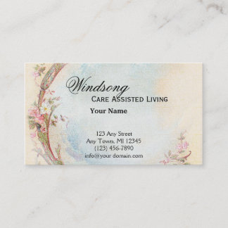 Carte De Visite Affaires vintages de rose de rose et de mariage de