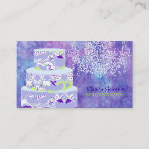 Carte De Visite Affects de gâteaux/aquarelle de mariage de