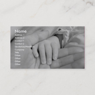 Carte de visite affectueux de Childcare de mains