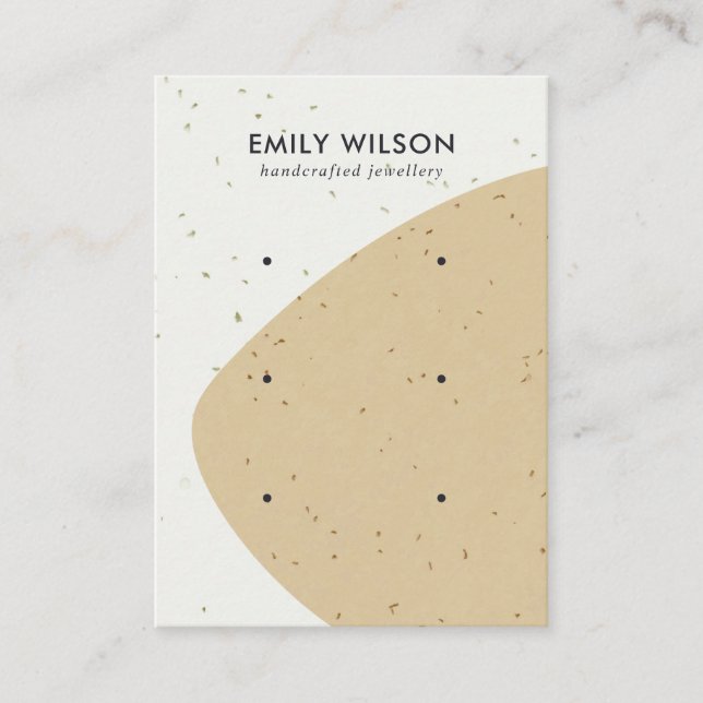 CARTE DE VISITE AFFICHAGE ABSTRAIT DE REPOS EN OCRE CÉRAMIQUE 3 ST (Devant)