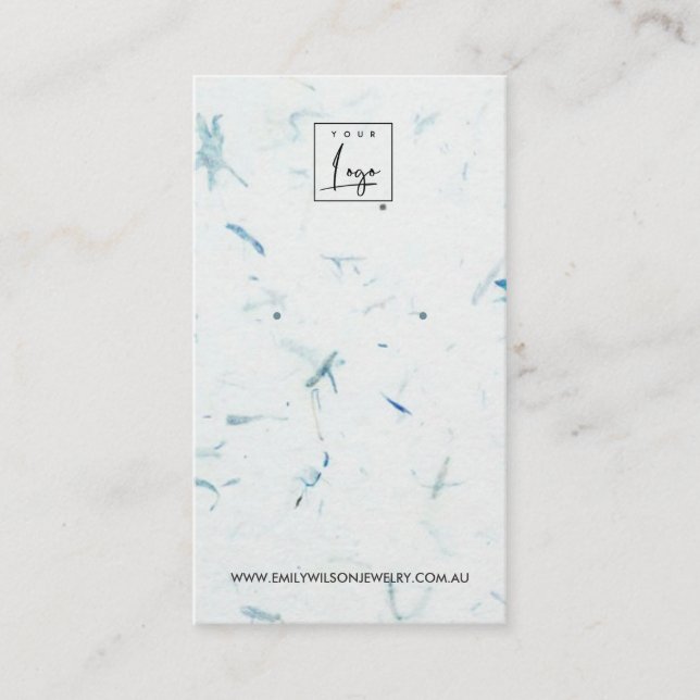 CARTE DE VISITE AFFICHAGE D'APPROVISIONNEMENT EN PAPIER AQUA PETAL (Devant)