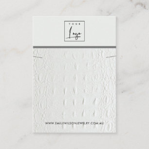 CARTE DE VISITE AFFICHAGE DE BRACELET DE COULEUR EN CUIR BLANC