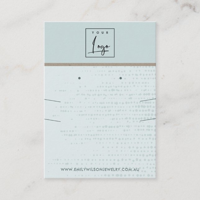 CARTE DE VISITE AFFICHAGE DE L'APPAREIL AQUA BLEU POINTS DE COCHON (Devant)