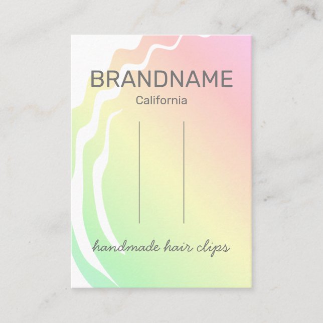Carte De Visite Affichage des clips de cheveux Rainbow Ombre à dég (Devant)