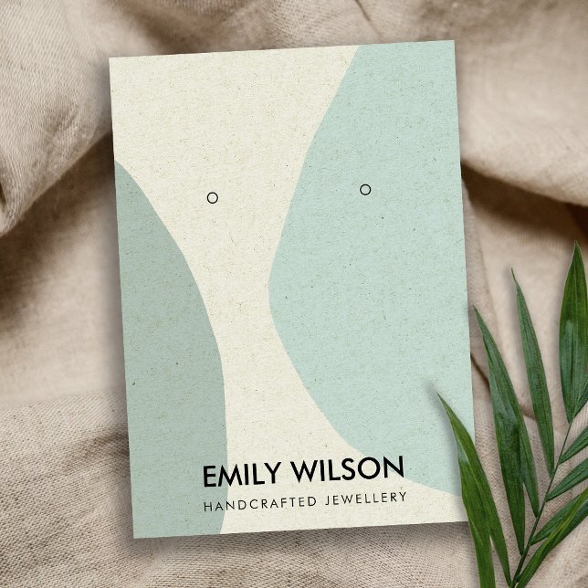 CARTE DE VISITE AFFICHAGE D'OBSERVATION D'ART BLEU AQUA ABSTRAIT M (Créateur téléchargé)