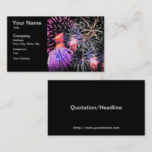 Carte De Visite Affichage Fireworks