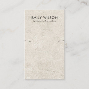 CARTE DE VISITE AFFICHAGE RUSTIQUE DU BRACELET EN STUCCO BLANC