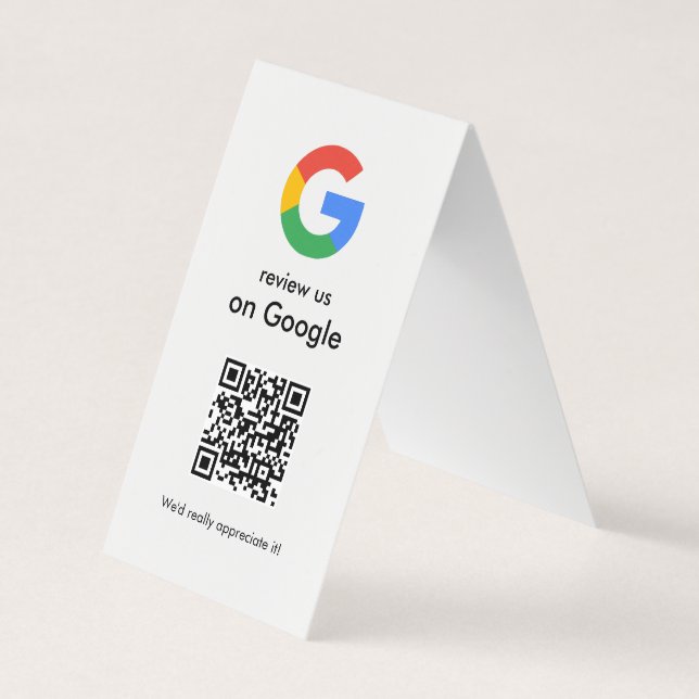 Carte De Visite Affiche de code QR Google pour avis moderne (Devant)