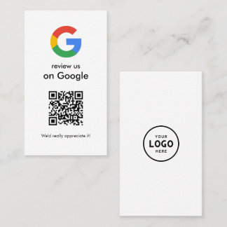 Carte De Visite Affiche de code QR Google pour avis moderne