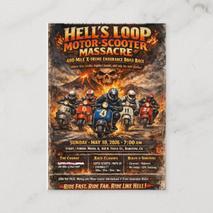 Carte De Visite Affiche de l'événement Hell's Loop 2026