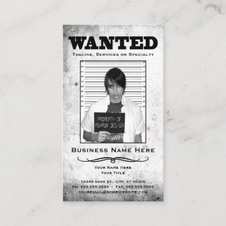 Carte De Visite affiche recherchée