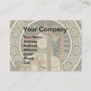 Carte De Visite Affiche vintage Alfonse Mucha Trappistine Nouveau