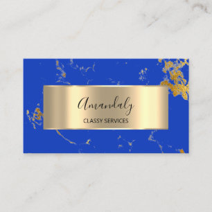 Carte De Visite Affiliation Marketing Consulting Gold Blue Marble
