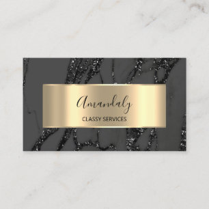 Carte De Visite Affiliation Marketing Consulting Gold Marbre noir