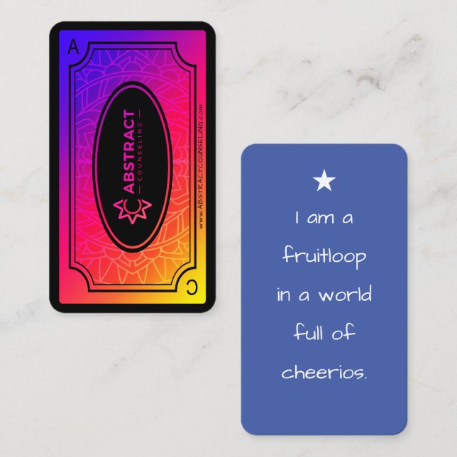 Carte De Visite Affirmations abstraites (Devant / Derrière)