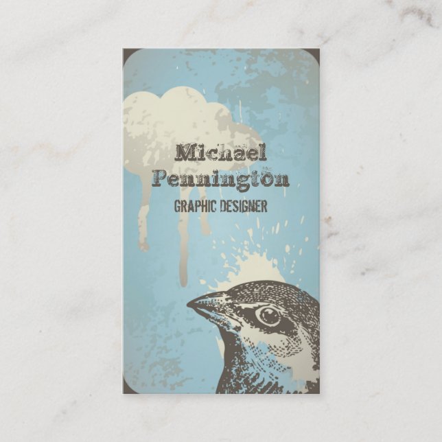 Carte de visite affligé de conception graphique (Devant)