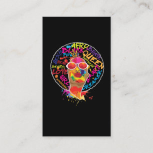 Carte De Visite Afrique Fière de la reine Afro Melanin noire d'Am