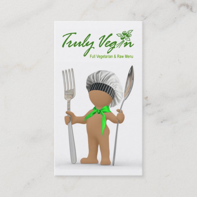 Carte De Visite Afrocentric "chef frais" : Restauration de Bistros (Devant)