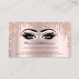 Carte De Visite Aftercare Instructions Lash Rose Drips Eyes Augean