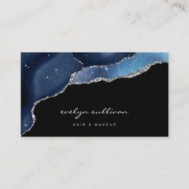 Carte De Visite agate de ciel bleu (Devant)