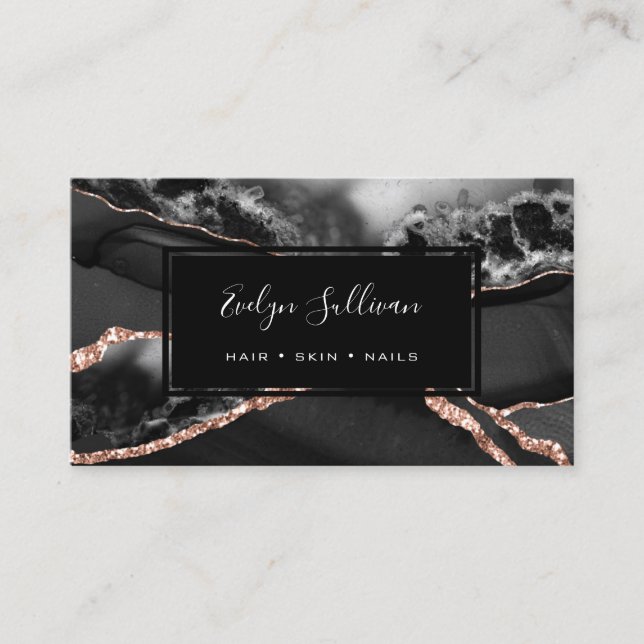 Carte De Visite agate noire (Devant)