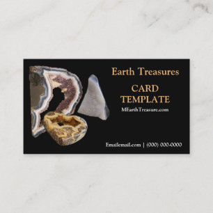 Carte De Visite Agates de minerai de cristaux de roche de Geode
