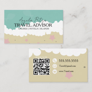 Carte De Visite Agence de conseil en voyages Plage