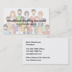 Carte De Visite Agence de l'emploi Services de dotation