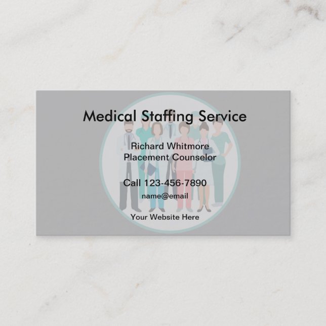 Carte De Visite Agence Médicale de l'emploi en dotation (Devant)
