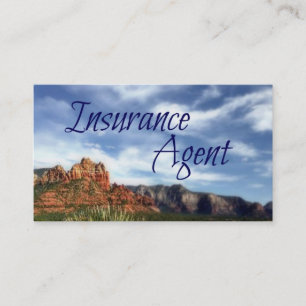 Carte De Visite Agent d'assurance Arrière - plan Pittoresque du dé