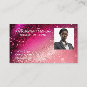 Carte De Visite Agent d'assurance Modèle photo de Parties scintill