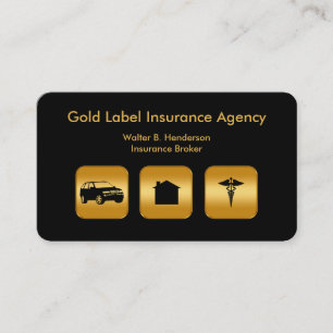 Carte De Visite Agent d'assurance multiligne classique