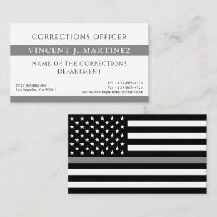 Carte De Visite Agent de correction Mince Silver Line