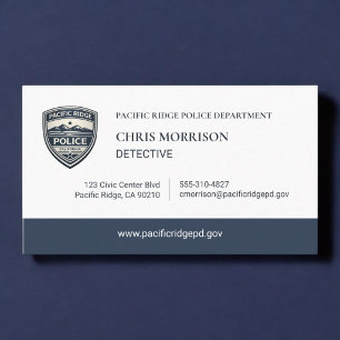 Carte De Visite Agent de police de maintien de l'ordre