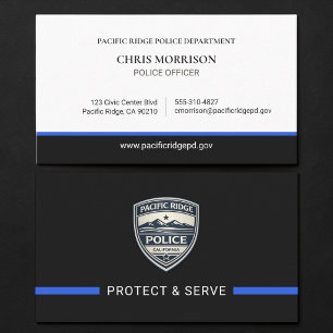 Carte De Visite Agent de police Logo de l'application de la loi Li