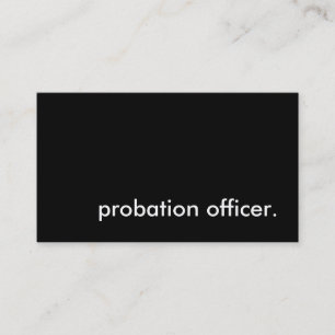 Carte De Visite agent de probation.
