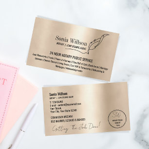 Carte De Visite Agent de signature de contrat de prêt et de notair