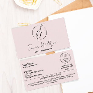 Carte De Visite Agent de signature de contrat de prêt et de notair