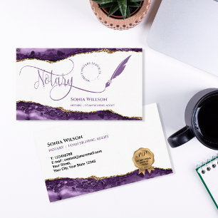 Carte De Visite Agent de signature de crédit et de notaire mobile 