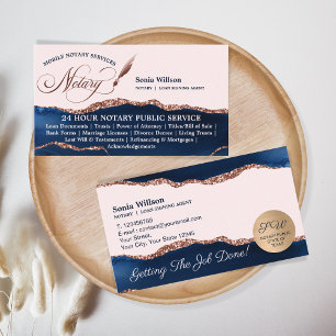 Carte De Visite Agent de signature de crédit et de notaire mobile 